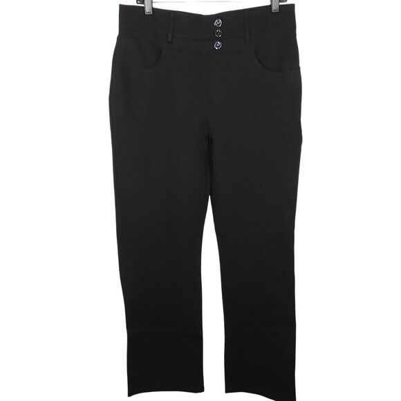 Halara Flex Black High Waist Faux Button 4 Pocket Skinny Pull On Pants Size XL - Picture 3 of 10